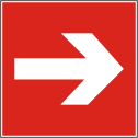 Знак по ГОСТ 12.4.026-2015: F01-01 Направляющая стрелка